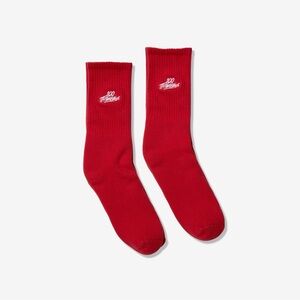 100 Thieves Foundations Embroidered Crew Socks (Red) - One Size